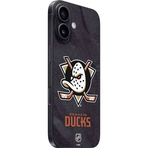 NHL Anaheim Ducks Distressed iPhone 16 Plus Skin